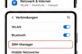 SIM-Menü öffnen